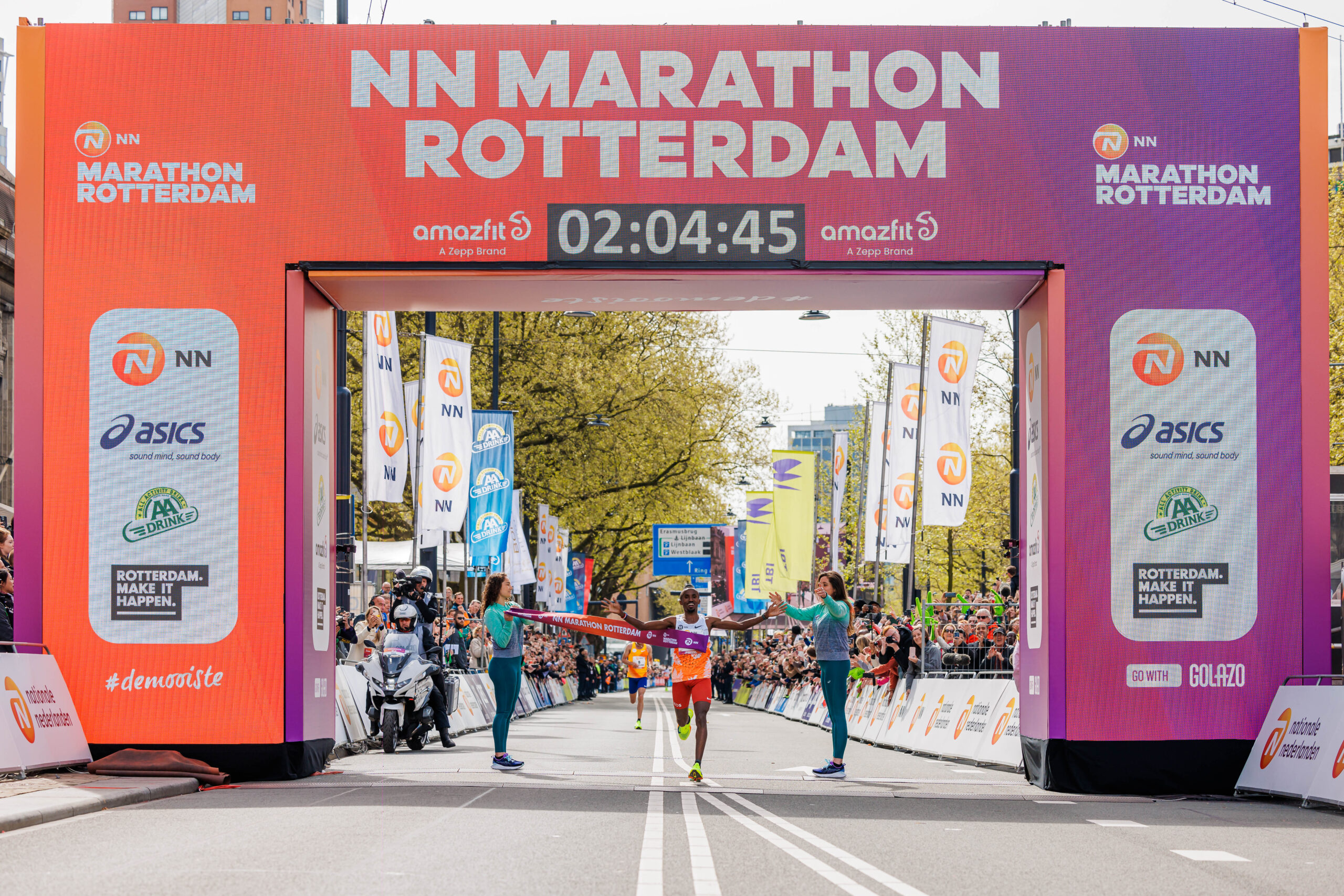 Modulair LED scherm verhuurproject Marathon Rotterdam 2024